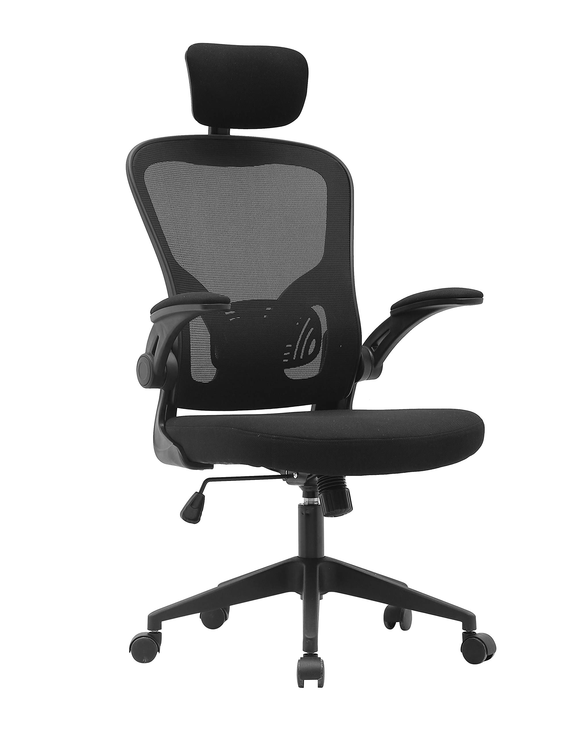 Sedia da Ufficio Ergonomica con Schienale Alto – Supporto Lombare Imbottito, Poggiatesta Regolabile e Braccioli Ribaltabili, Sedia da Computer per Lavoro, Studio e Gaming