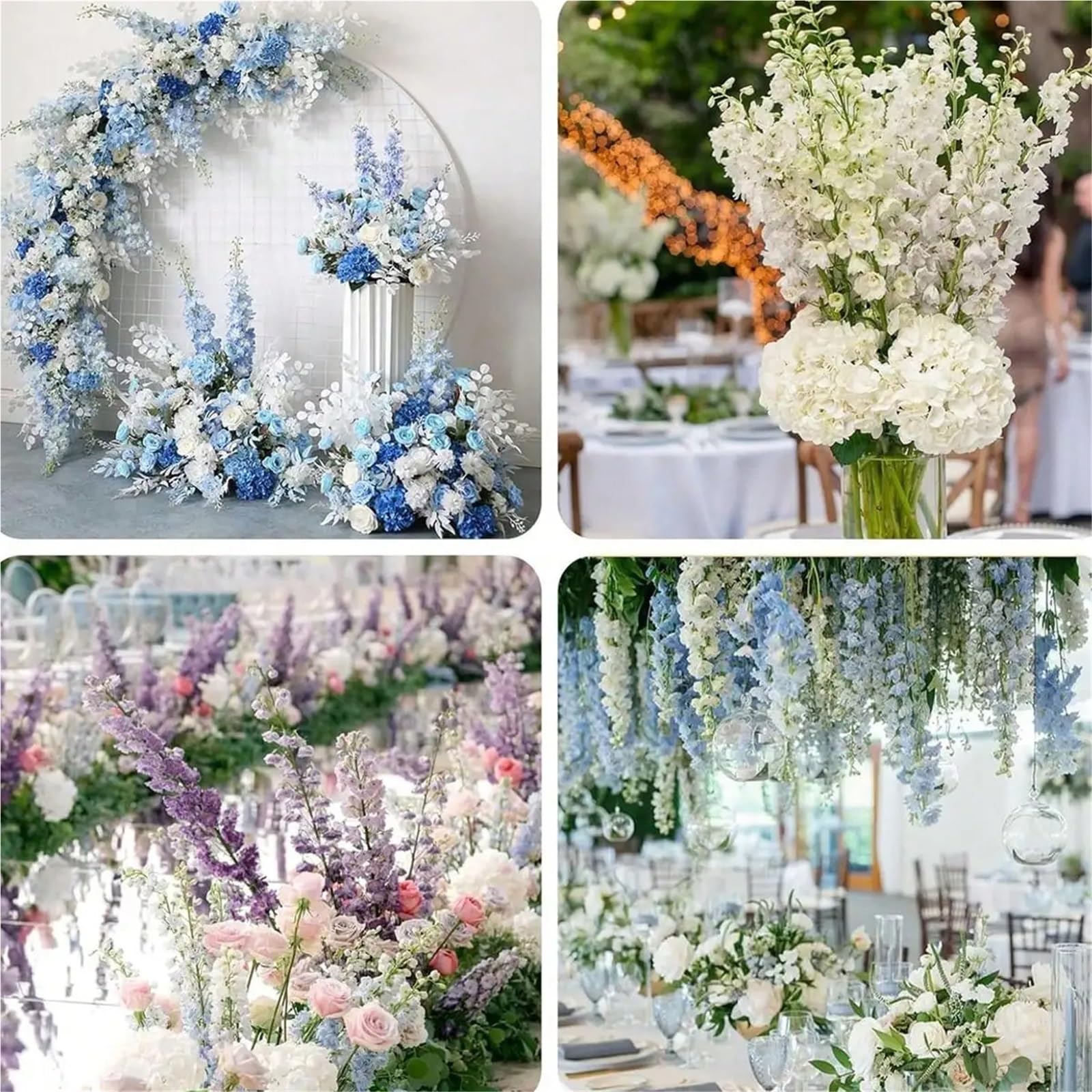 Künstliche Delphinium 5 Stück künstliche Delphinium-Blumen