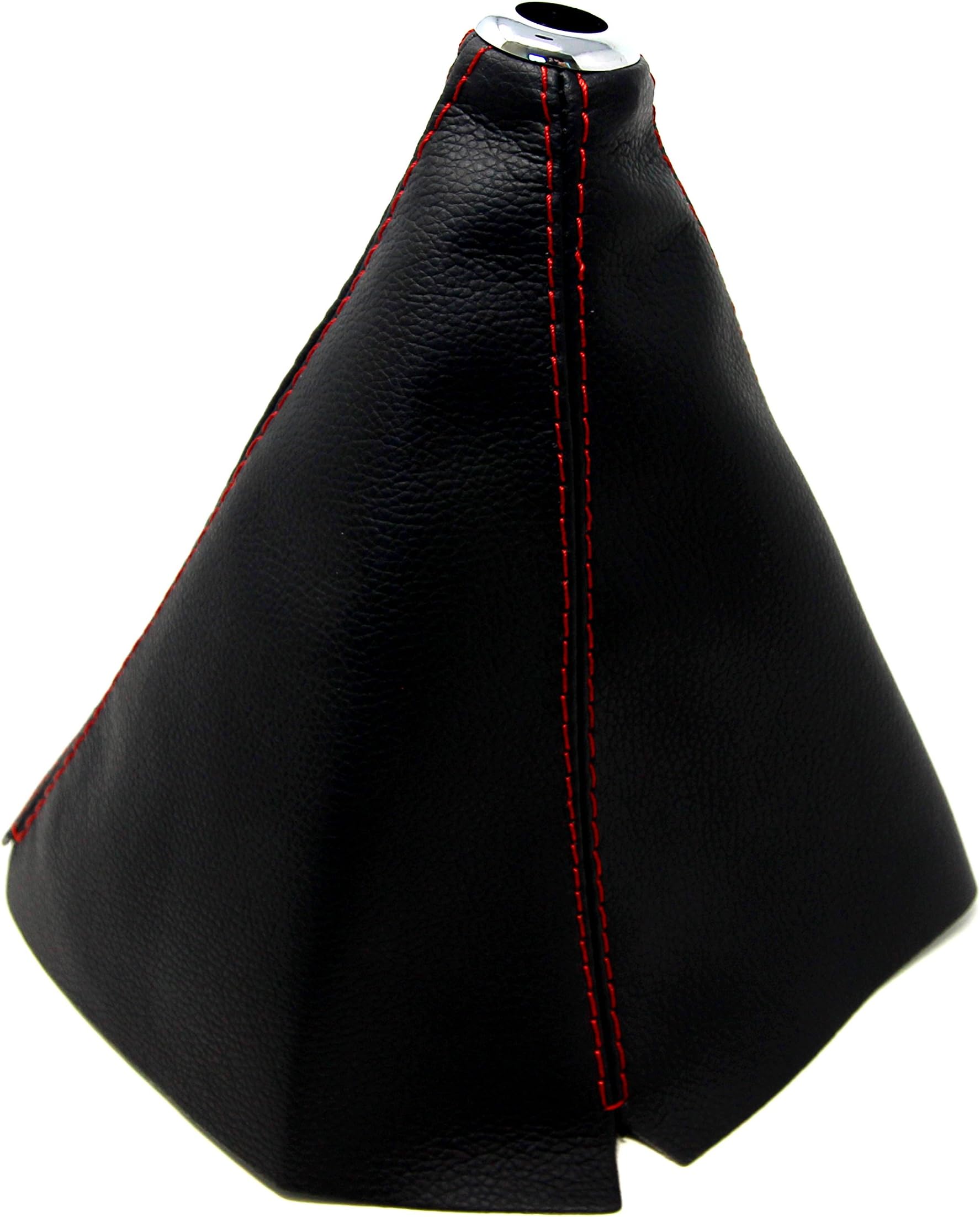 Tanaka PU Leather Shift Boot Universal for Manual/Auto Black Color with Red Stitching