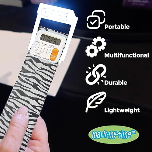 Miniatura 3 de Mark-My-Time libro luz LED con temporizador de marcapáginas y lectura digital