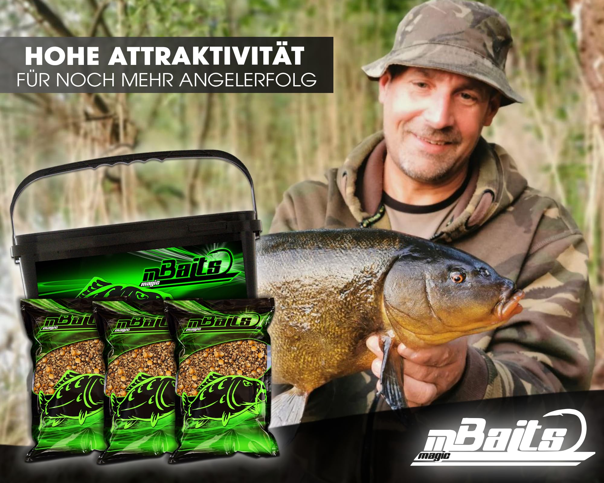 Angel-Berger Magic Baits 3kg Ready Particle Mix Scopex im Eimer Carp Seeds Angelfertig Partikel Karpfen Köder Gekochte Körner Karpfenfutter Futtermittel