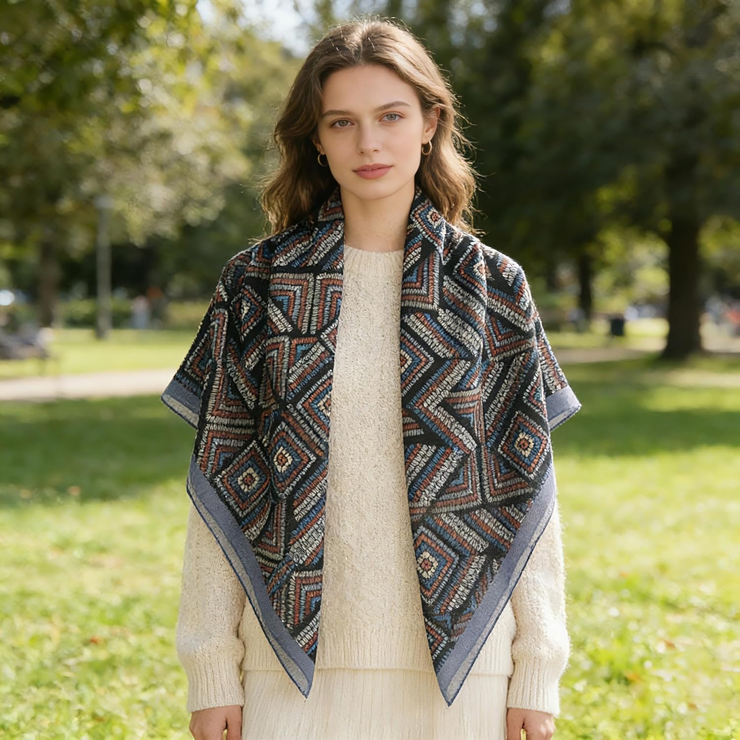 41" Large Square Scarf Hairscarf Fashion Scarves Hair Wrapping Scarfs Night Sleeping Headscarf for Women B06 - Image 5