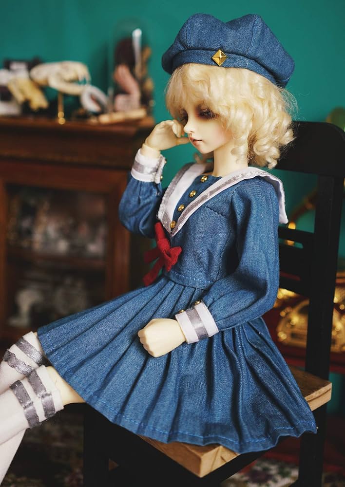 K25 BJD　1/4 ドール 衣装 セーラー服　6点セット　ハンドメイド Amazon.co.jp: 1/3 1/4 1/6ドール用Bjd 球体関節人形 セーラー服