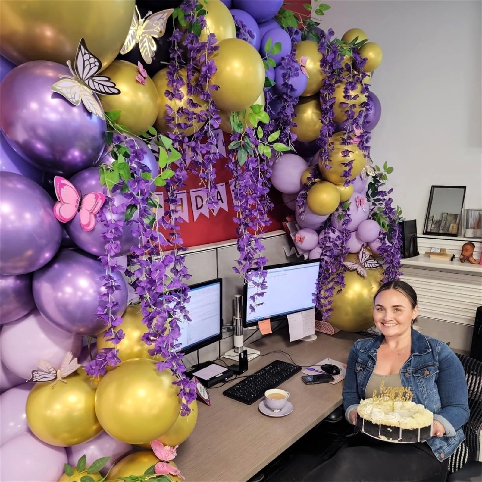 Zestaw pastelowych fioletowych złotych balonów, 60 szt., 30 cm, jasny, makaronik, metaliczny, ciemnofioletowy, lawendowy balon ze złotym konfetti, lateksowe balony na urodziny, ślub, baby shower,