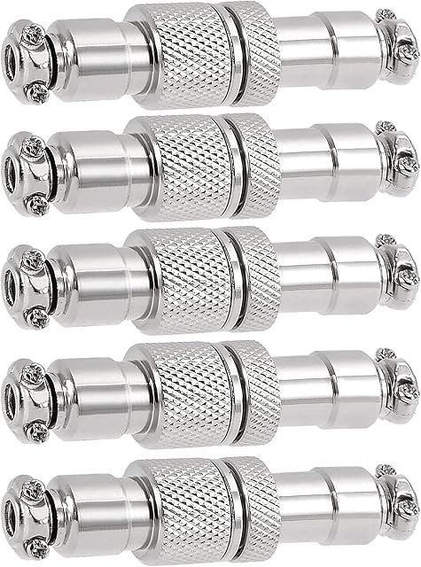 5Pcs 4Pin Aviation Connector,GX16 16mm Aviation Connector Plug Docking Femal & Male Circular Connector