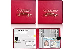 Sturdy Card Wallet for Vehicles: 2-Pack Car Registration Holder