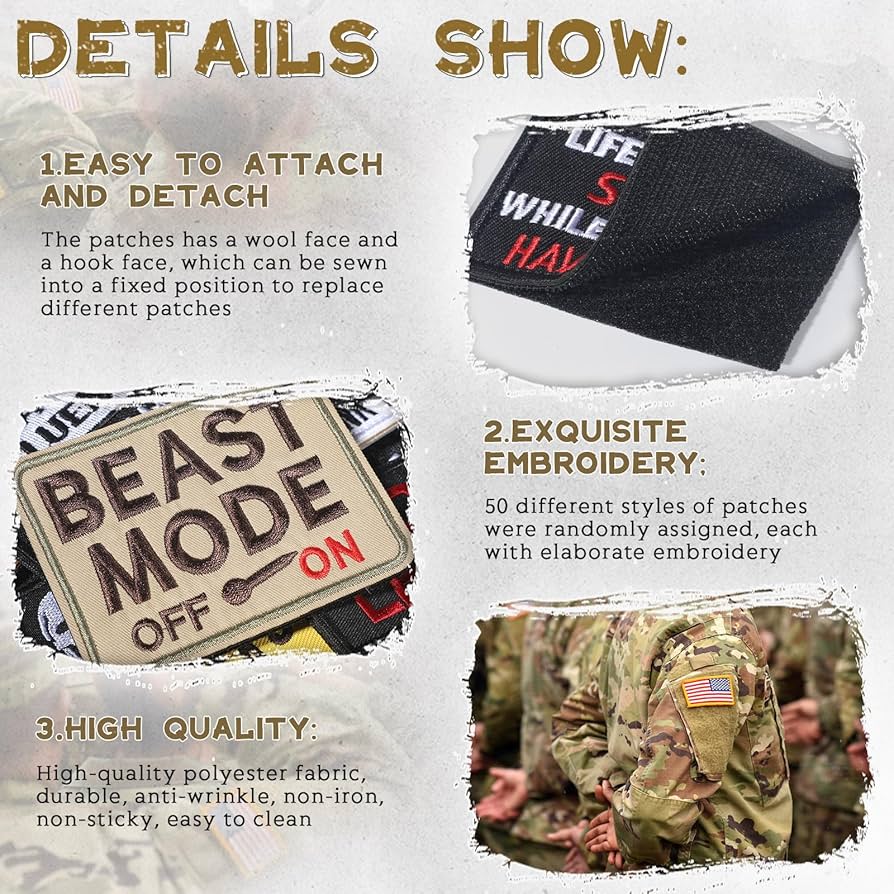 ミリタリーパッチセット多数 Amazon.co.jp: Tigeen 30個 ランダム 面白い タクティカル