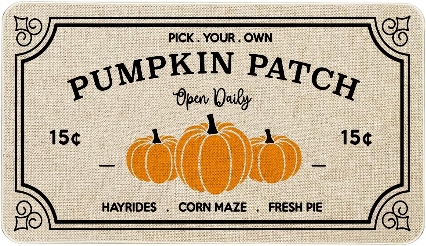 Tapete de decoración de otoño, tapete de calabaza para otoño, decoración de otoño, otoño, Acción de Gracias, tapete para interruptor, tapete de