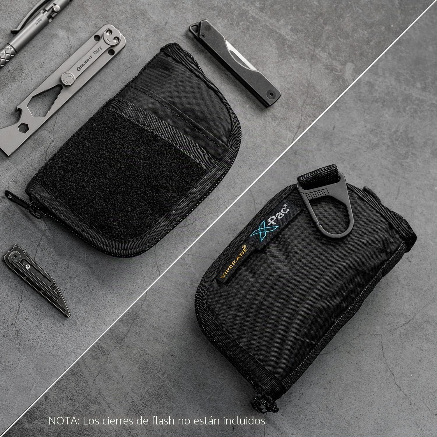 VIPERADE VE10 EDC Bolsa organizadora multiherramienta multifunción de nailon duradero, bolsa de bolsillo para herramientas, funda para cuchillo para soporte de linterna