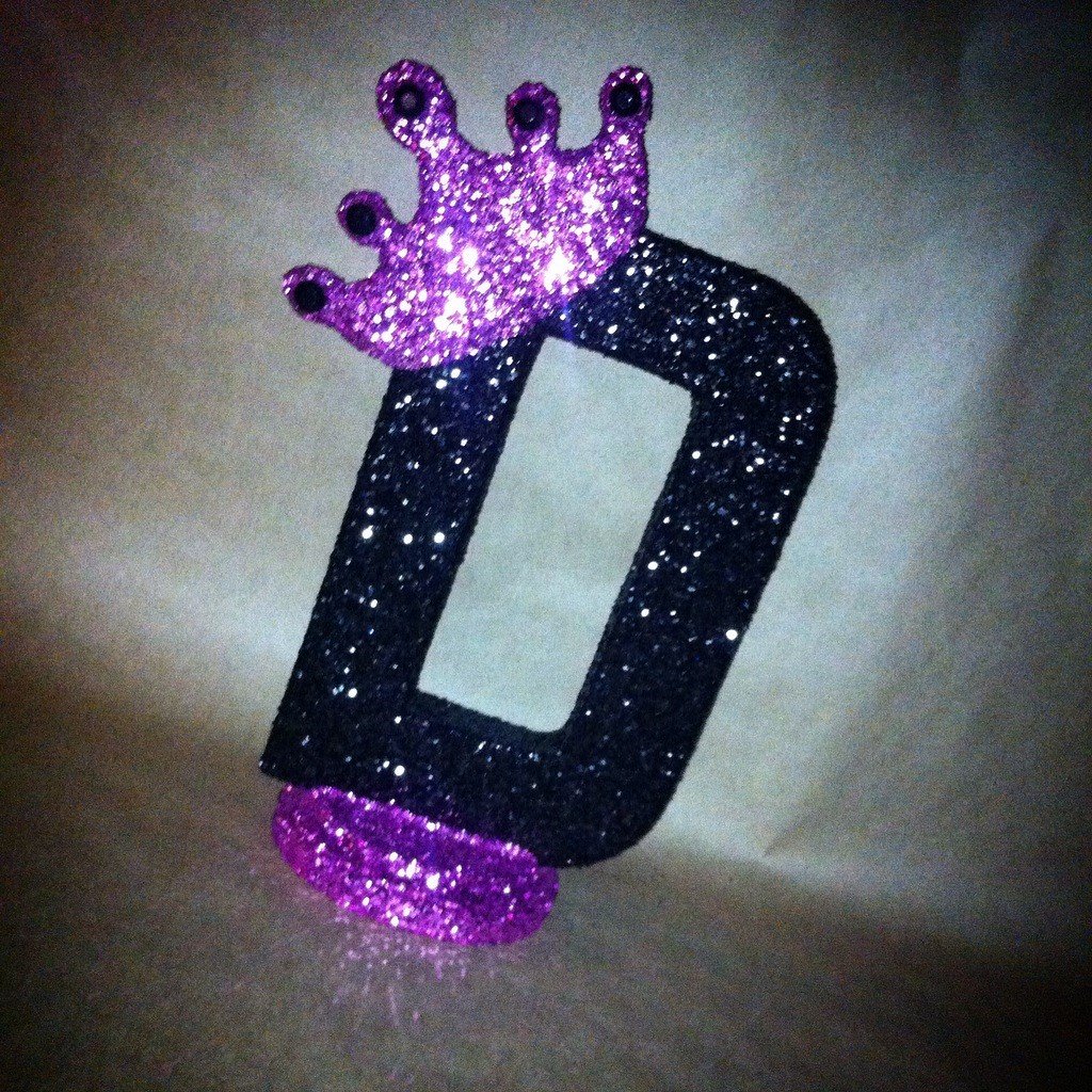 Royal themed centerpieces for baby shower centerpieces. Glitter crown centerpieces. Prince theme or Princess theme 10" sparkling letters or numbers!
