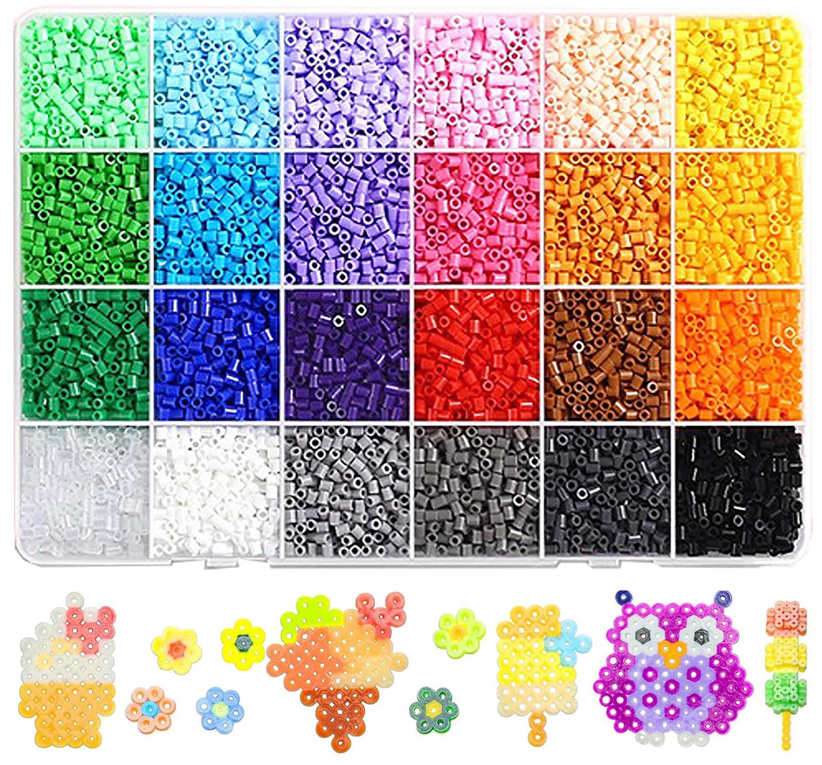 Amazon.co.jp: アイロンビーズ 24色セット 2.6mm 約12000粒 DIY手芸