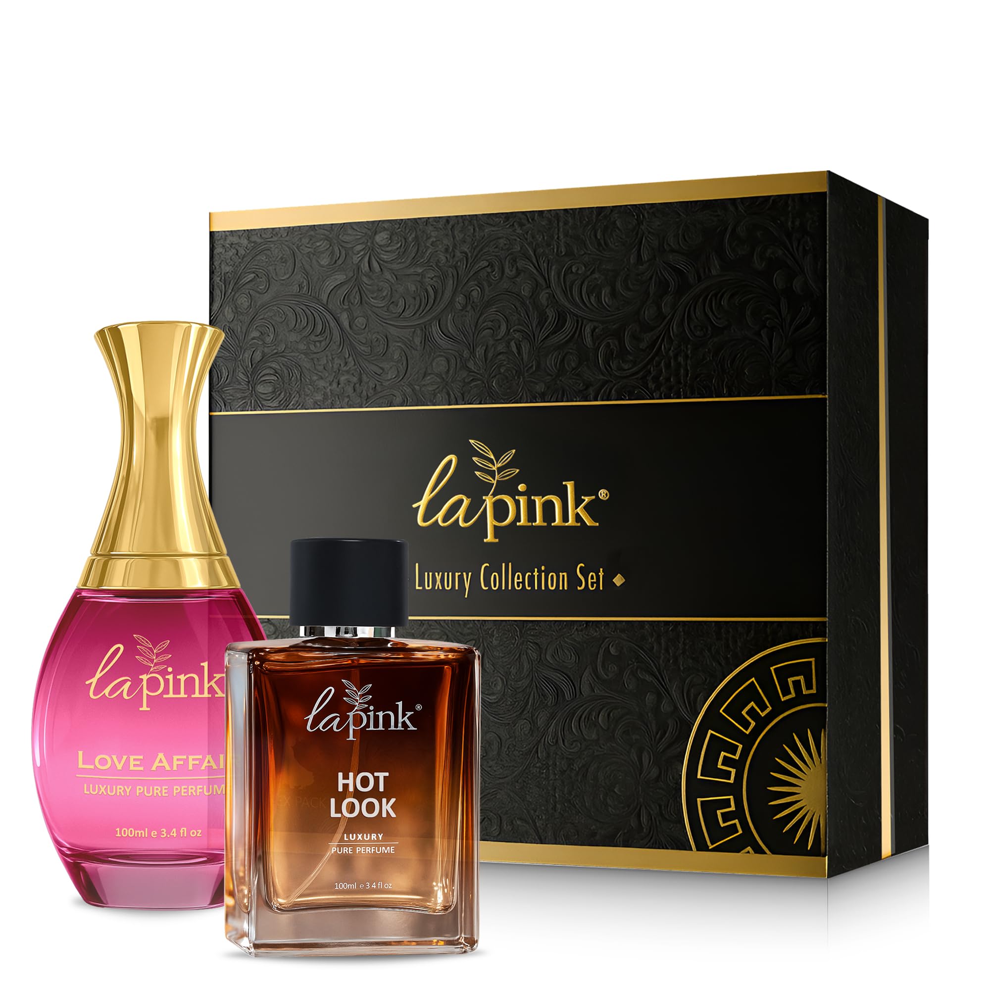 La Pink Love Affair & Hot Look Pure Perfume Gift Set | Premium Fragrance Gift for Him & Her | Luxury Long Lasting Scent with Leather, and Aquatic Notes | Ideal Gift for Special Occasions | 100ml each-picture-17