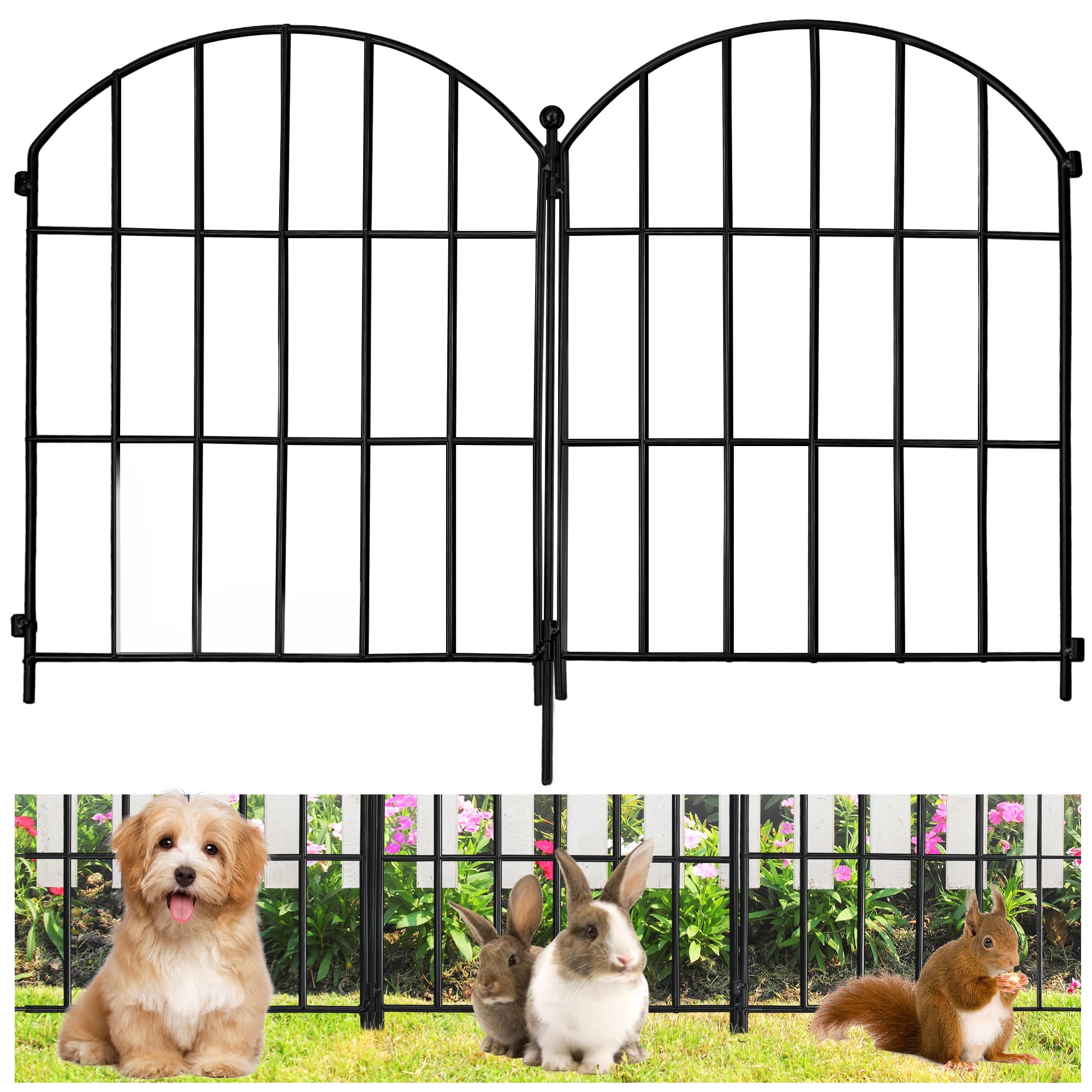 Small Animal Barrier Fence, No Dig Garden Fence Border for Cat Rabbit