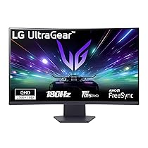 LG UltraGear 32GS60QC Monitor Gaming 32″ Curvo QHD (2560×1440), 180Hz, 1ms, AMD FreeSync Premium, HDR 10, HDMI 2.0, DisplayPort 1.4, AUX, Flicker Safe, Nero