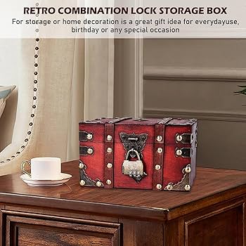 Amazon.com: LIZEALUCKY Vintage Wooden Boxes With Lock
