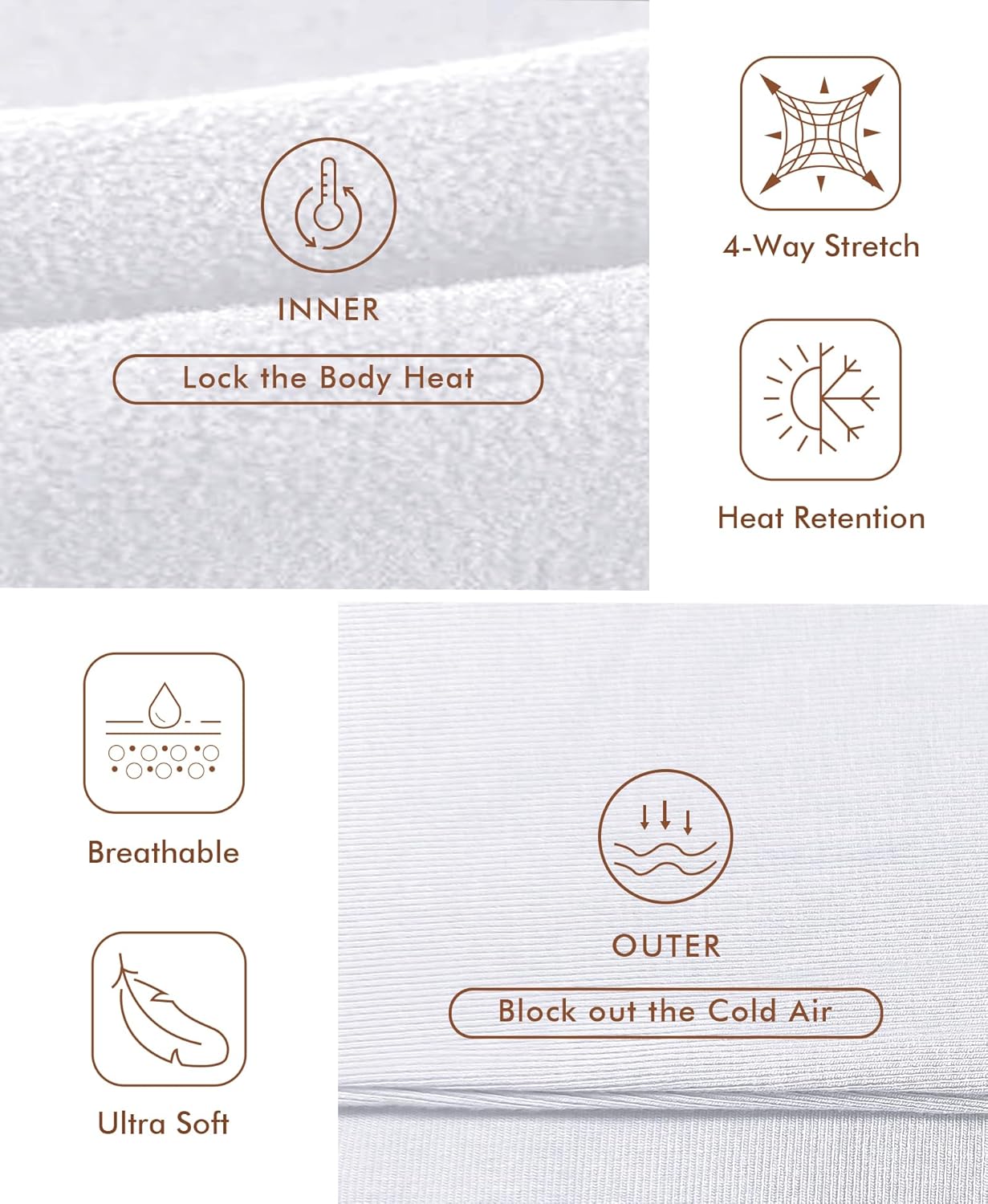 Women's Turtle Necks Long Sleeve Shirts Basic Thermal Underwear Tops Lightweight Base Layer - Image 4