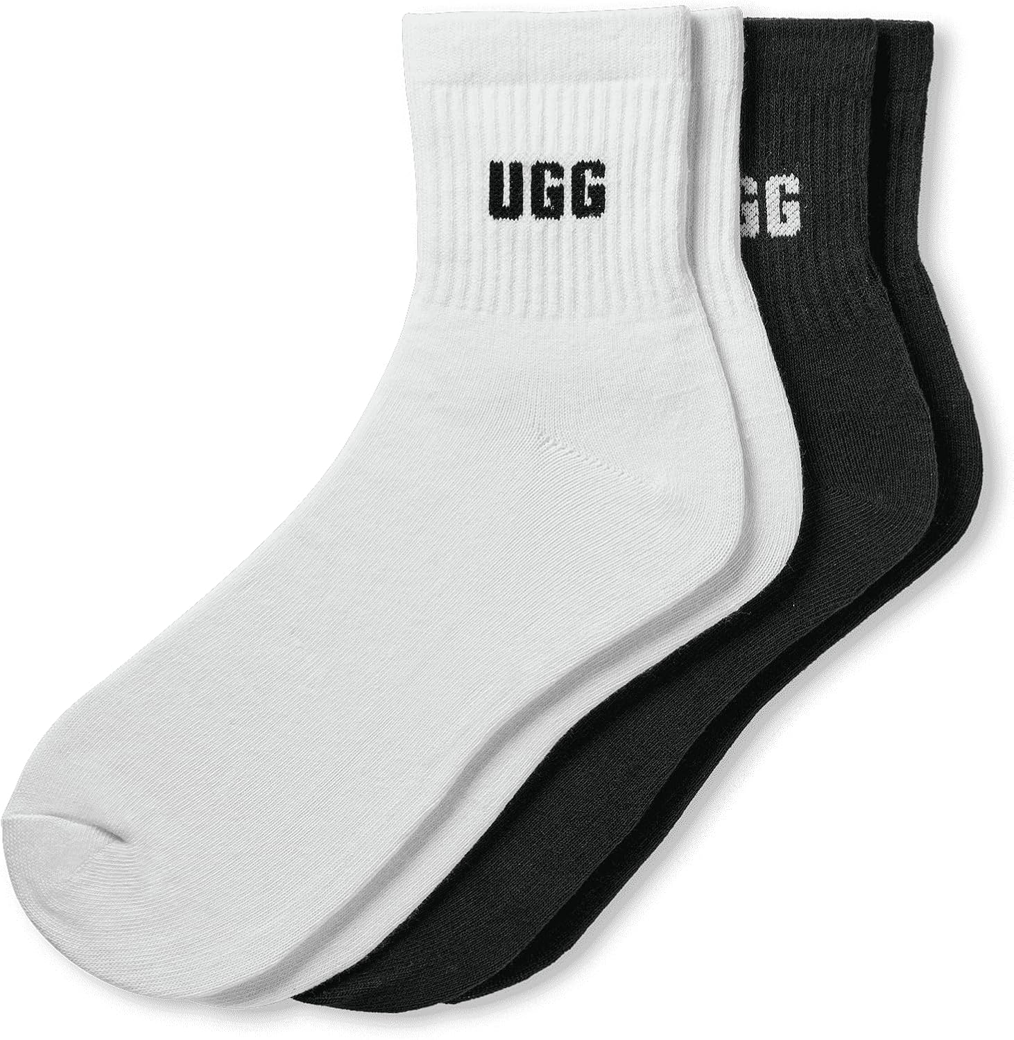 UGG Women's Quinlin Logo Quarter 2 Pack Socks