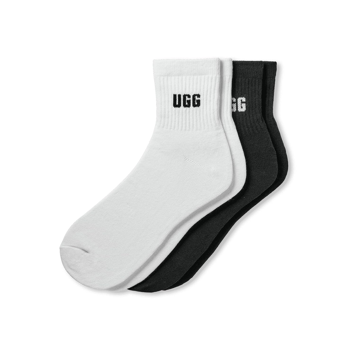 UGG Womens Quinlin Logo Quarter 2 Pack Socks