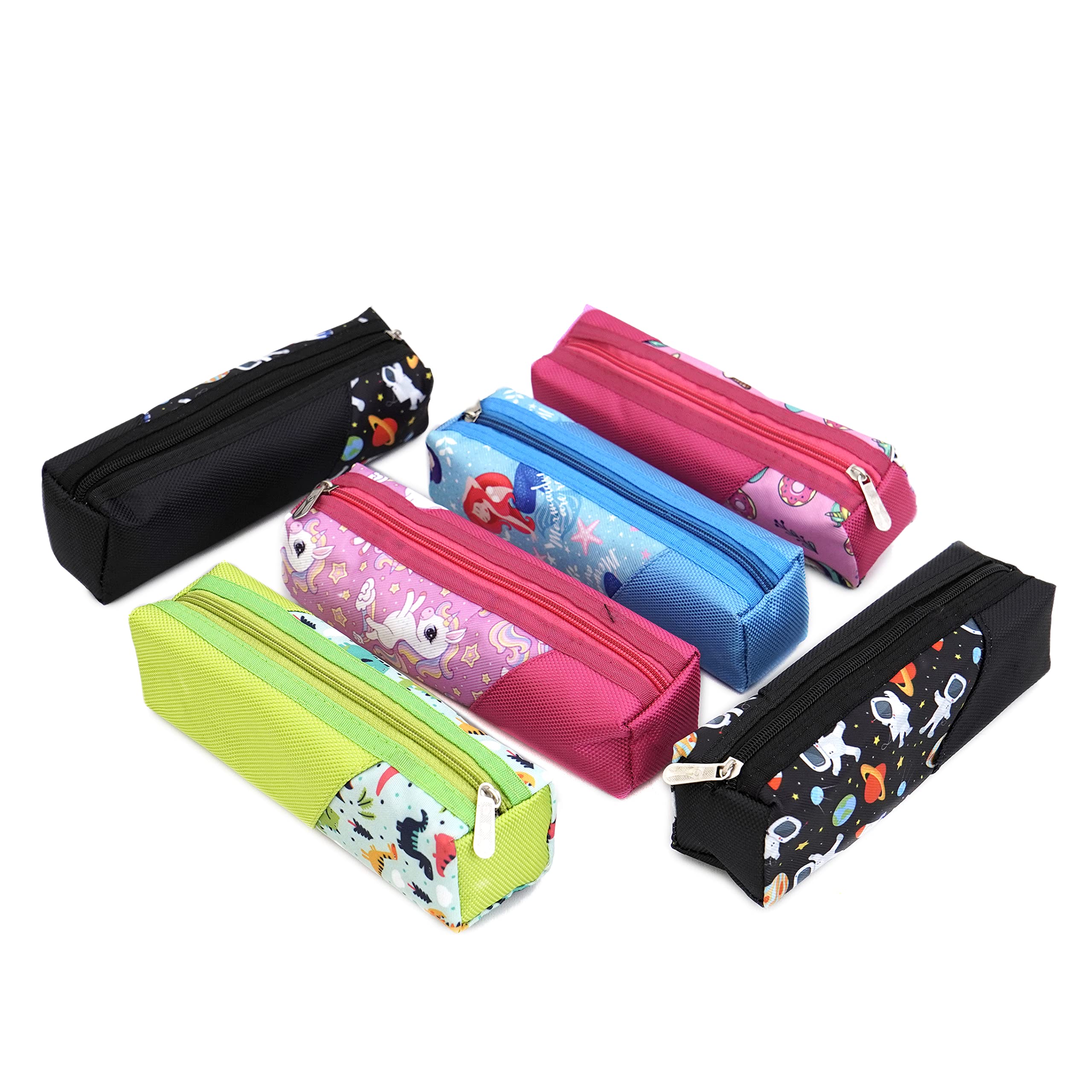 TULMAN Polyester Multipurpose Pencil Pouch Kids BDay Party Return Gifts to Carry Pencil Pens in Stationery Pouch with Zip Lock Accessories for Boys/Girls/Children (Pack of 3),Multicolor (B0BFX3KY28) Amazon Price History, Amazon Price Tracker