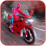 Many superhero riders Stunt Extreme 3D - Reloaded : Moto Traffic Bike Racer
