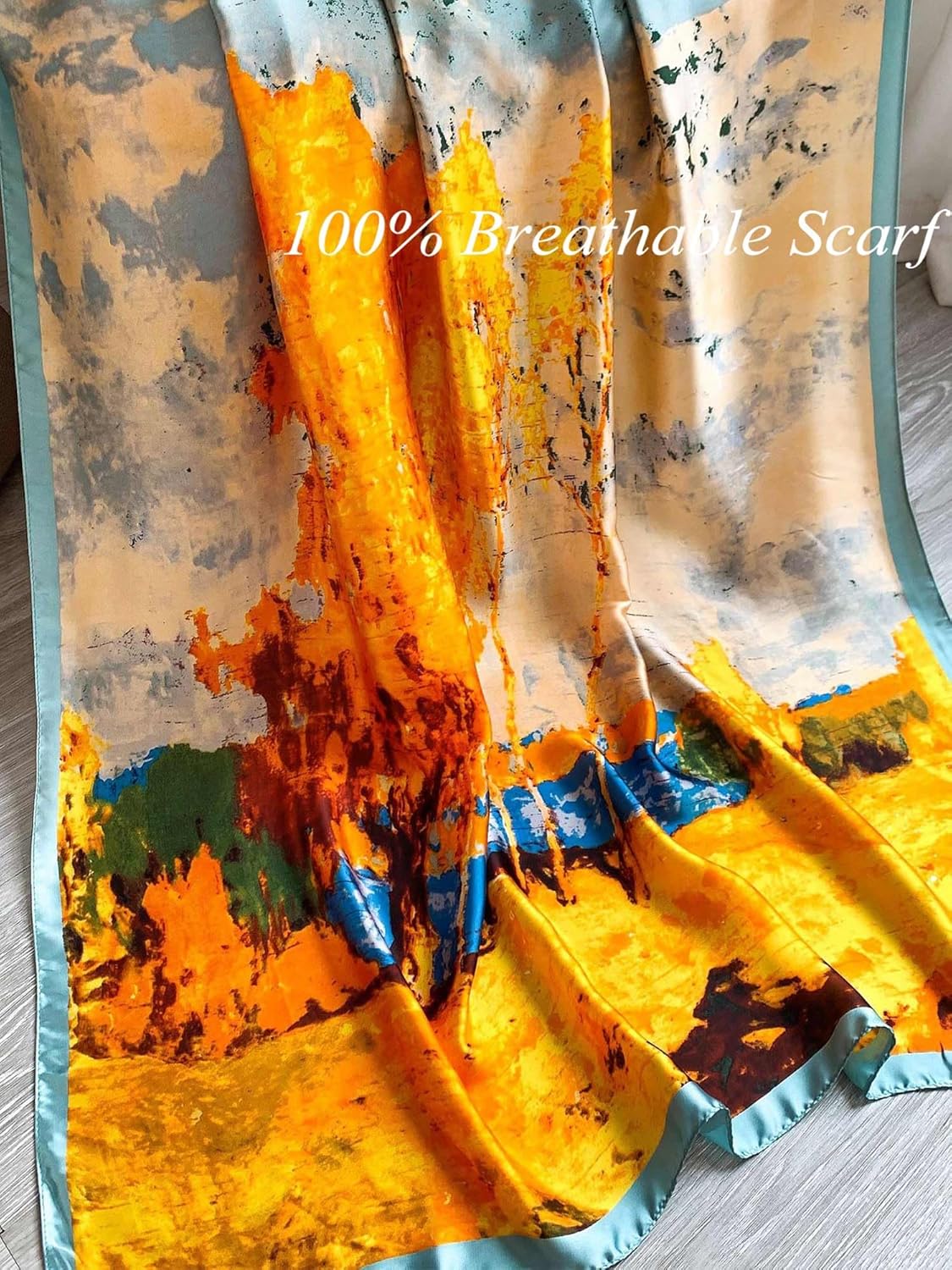 Large Shawl Scarf For Women Lightweight Wraps Silky Headscarf Long Sunscreen Scarfs - Image 6