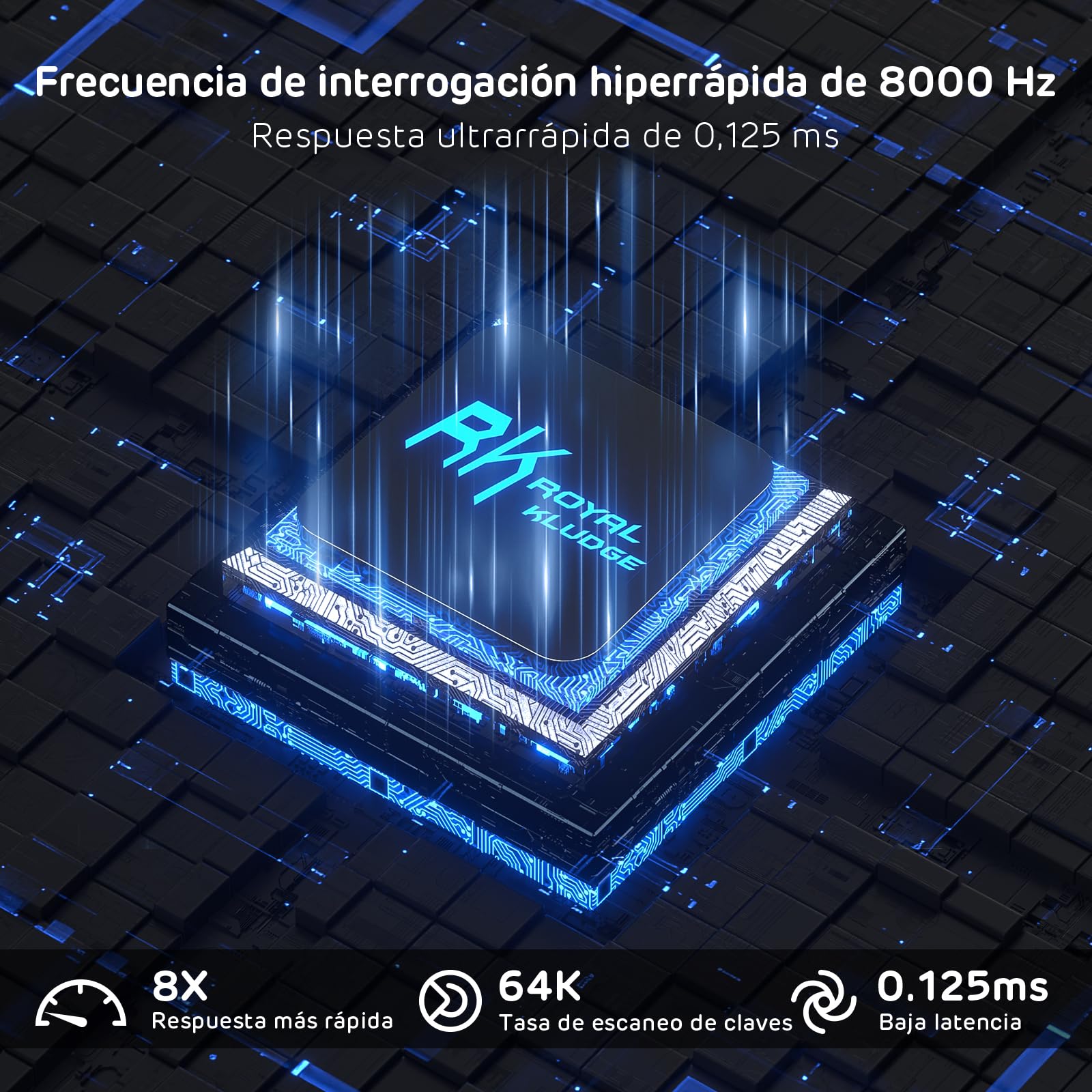 RK ROYAL KLUDGE C68 ES Teclado mecánico para juegos con HE, interruptores magnéticos 65%, teclado RGB con cable, gatillo rápido, tasa de sondeo de 8K, controlador web pro para Mac y Win,QWERTY Español