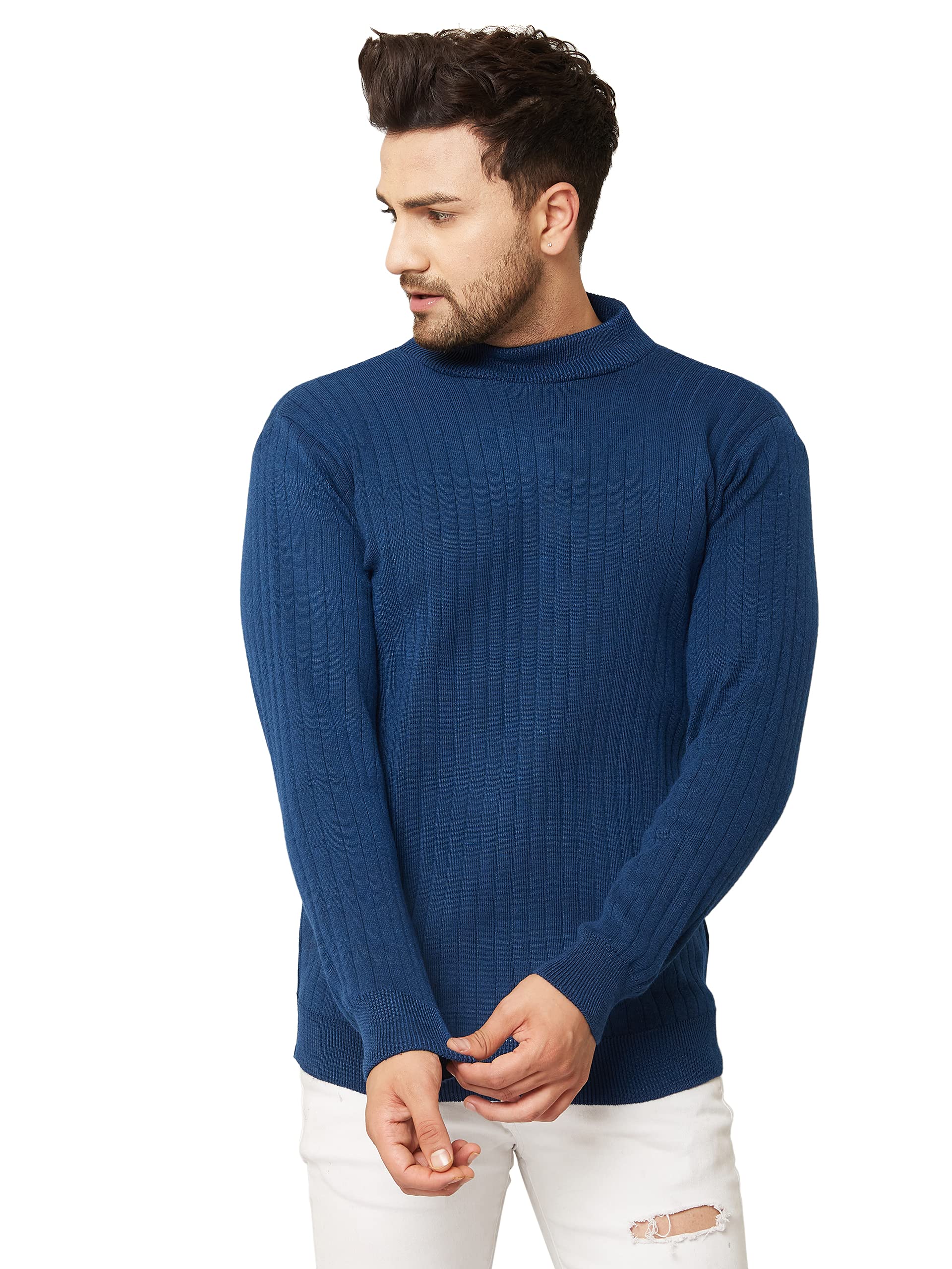 kvetoo Men High Neck Full Sleeve Winter Woolen Sweater-picture-27