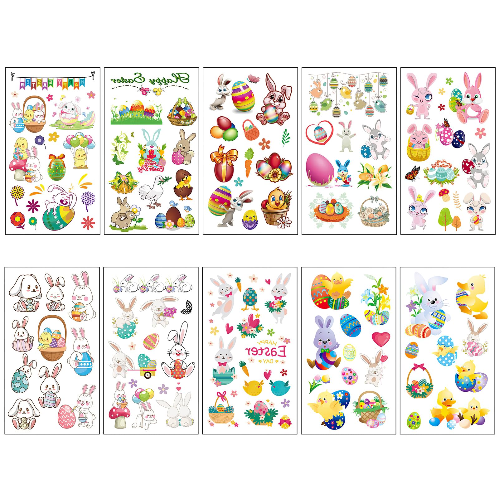 10 Stück Ostereier Aufkleber, Eierfarben Ostern, Aufkleber Ostern, Ostersticker, Sticker Ostern, Eier FäRben Kinder, Sticker für Ostereier, Oster Aufkleber, Ostersticker Kinder Stickers