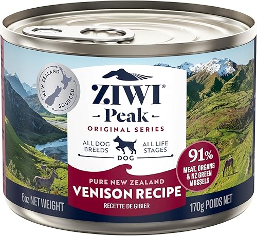 ZIWI Peak - Alimento húmedo enlatado para perros, totalmente natural, alto en proteínas, sin granos, ingredientes limitados, con superalimentos