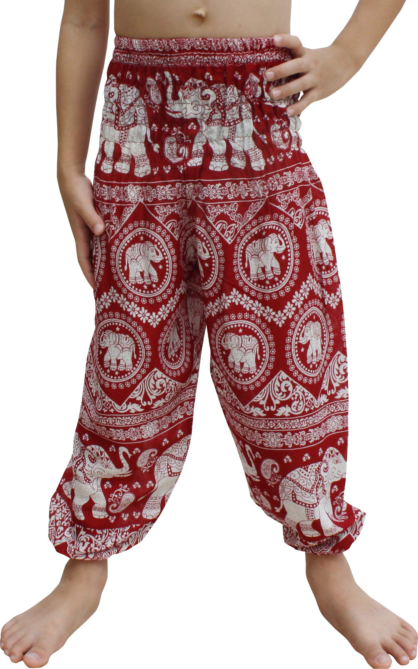 Full Funk Rayon Smock Waist Child Lounging Comfortable Elephant Aladdin Pants