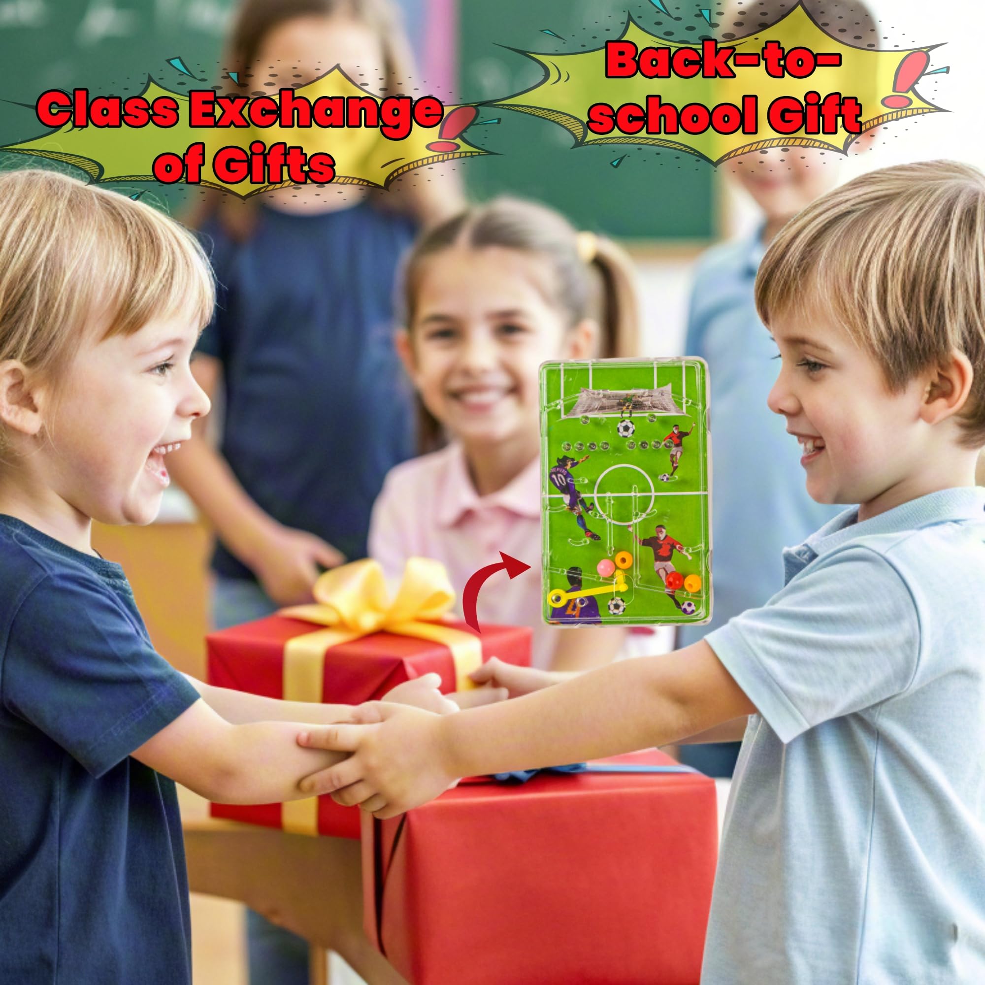 natalieenati 24Pcs Soccer Pinball Game and Maze Puzzles 2 In1- Football Party Favors for Kids-Goodie Bag Stuffers-Kids Return Present for Birthday Party-Back to School Toy-2.95