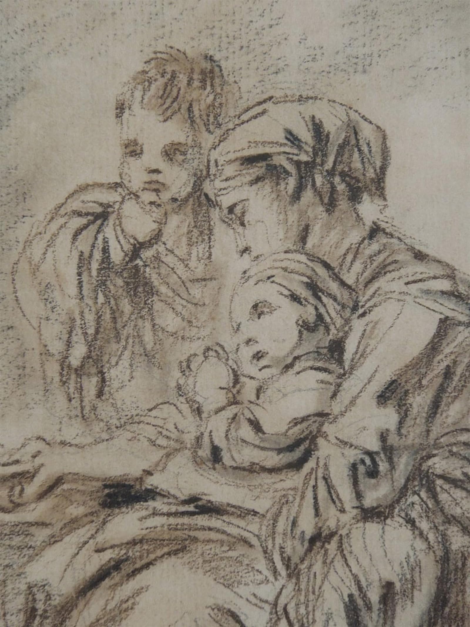 SERENDIPITP Abstract Painting Mural Print Picture Wall Decor Painting Young Mother by François Boucher Vintage Wall Artwork for Home Decor 60x90cm