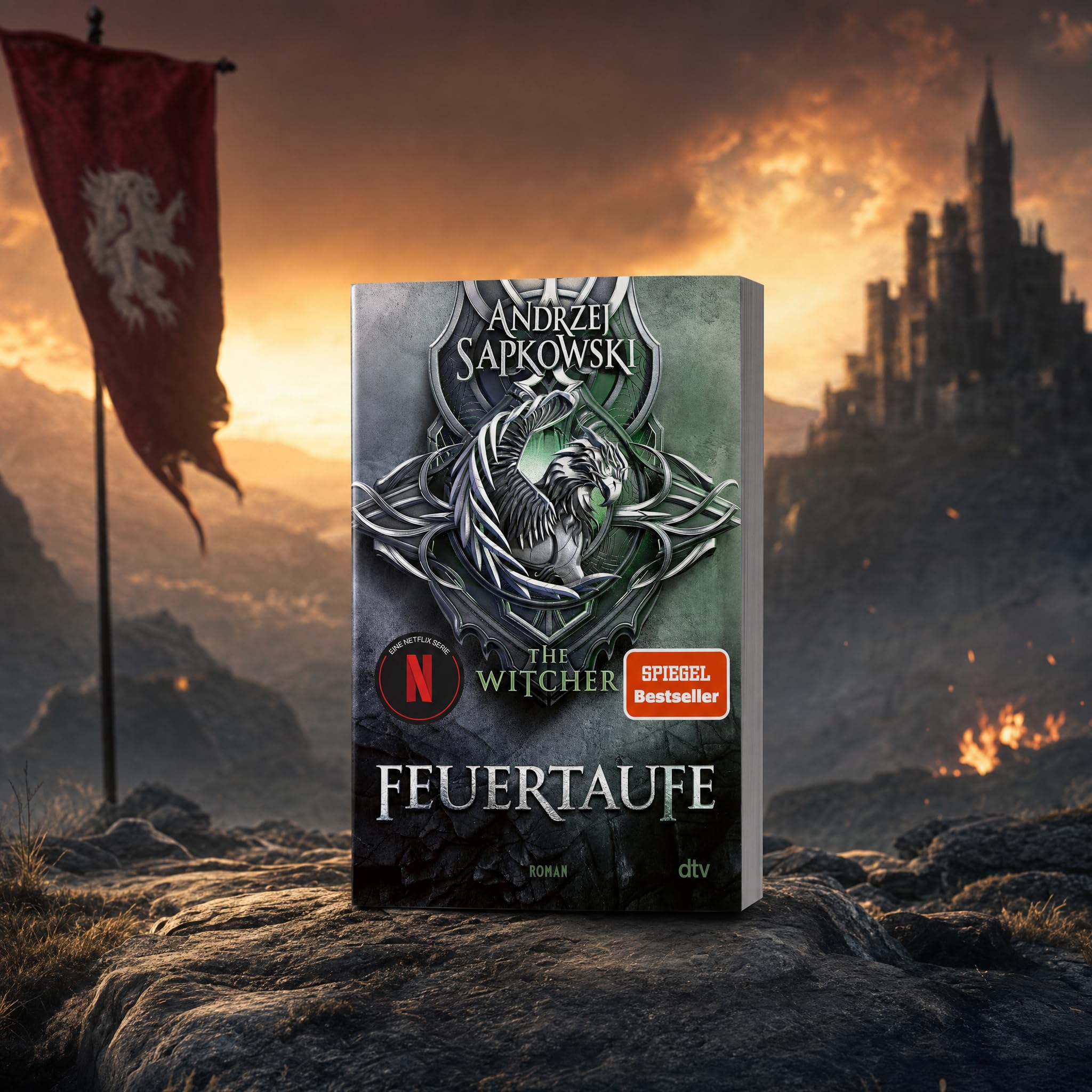 Andrzej Sapkowski - The Witcher Bücher Bundle 1-5 Der Hexer: Das Erbe der Elfen, Die Zeit der Verachtung, Feuertaufe, Der Schwalbenturm, Die Dame vom See - Fantasy Romane mit exklusivem Lesezeichen