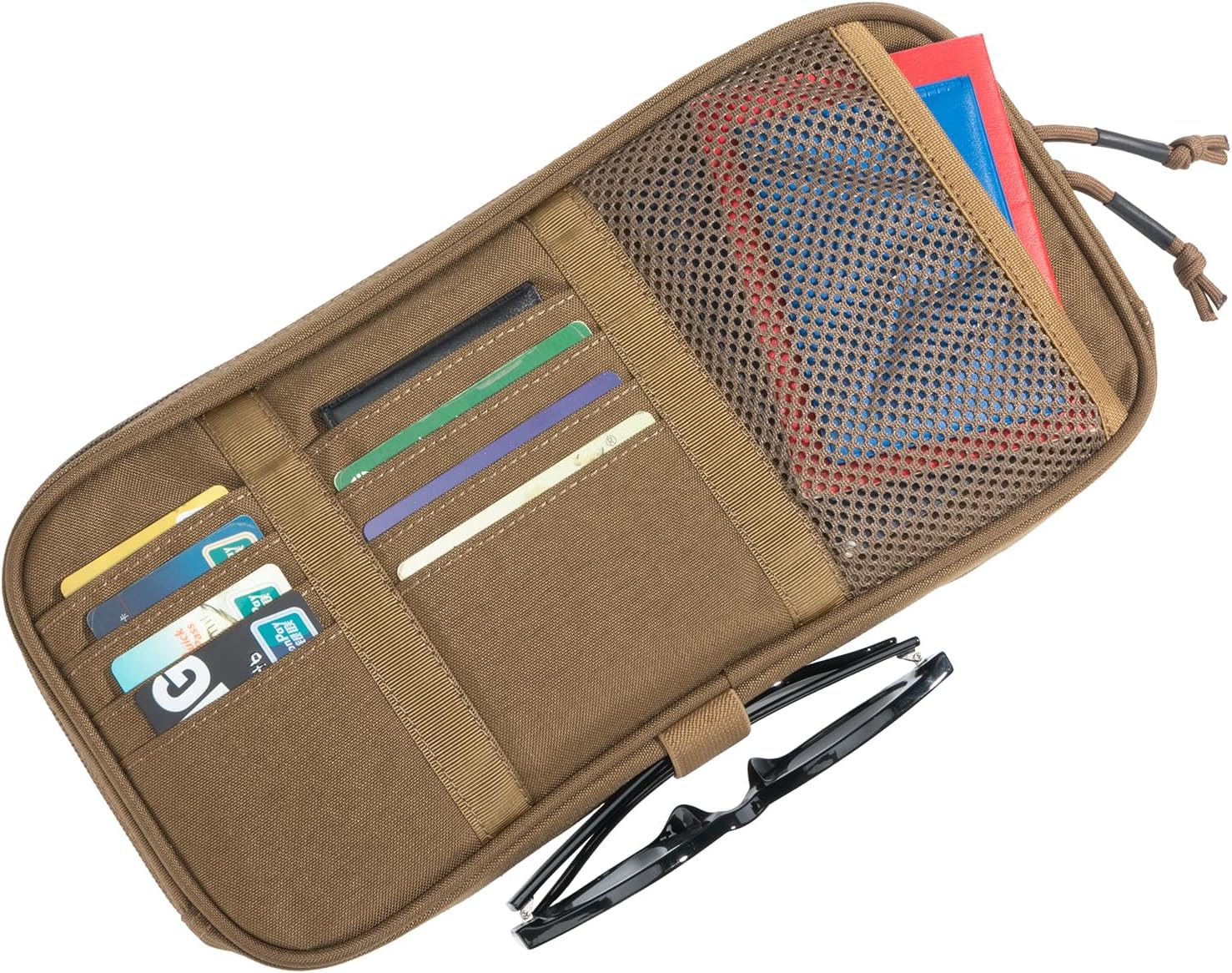 EXCELLENT ELITE SPANKER Car Sun Visor Organizer Auto Interior Accessories Visor Storage Pouch Holder for Car, SUV, Truck with Multi-Pocket(Ranger Green)