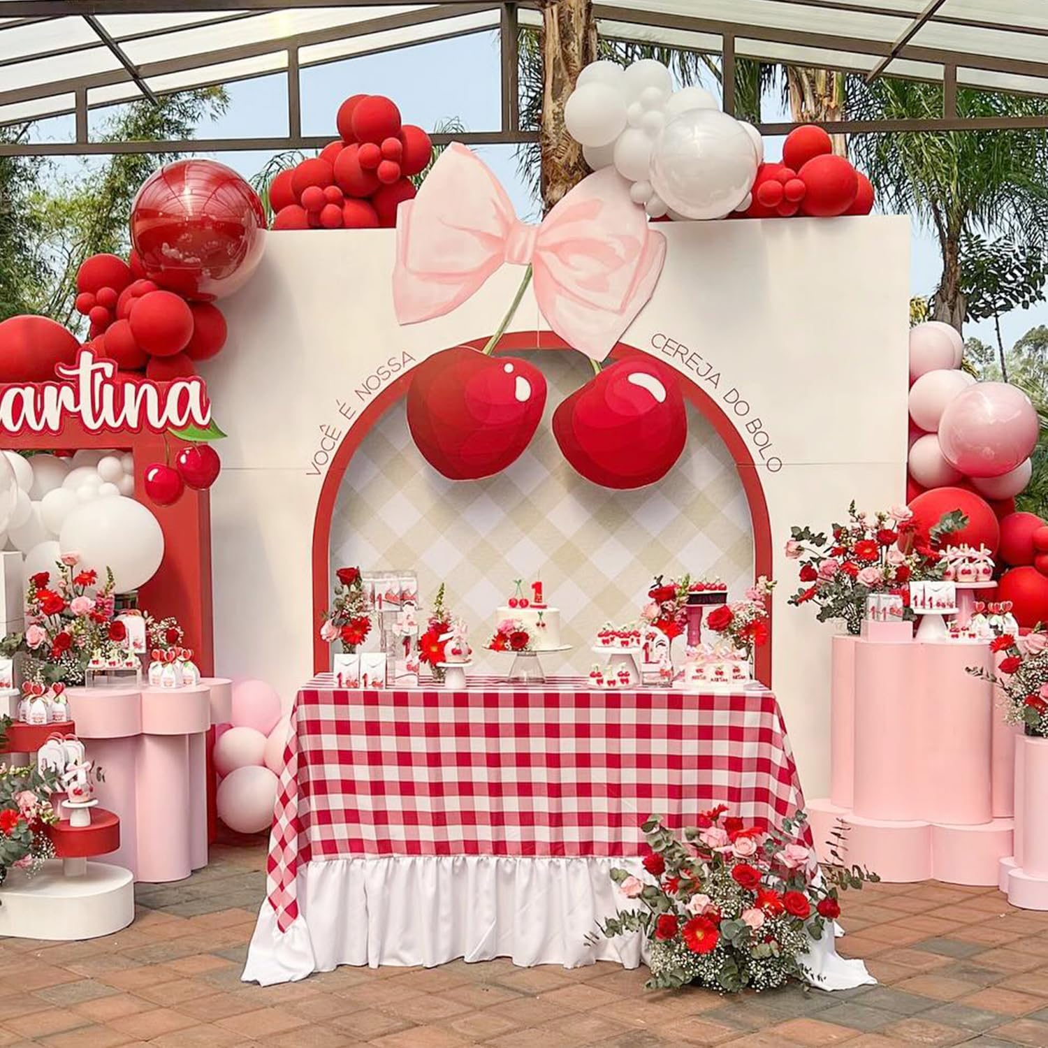 Amazon.com: Cherry Birthday Decorations, 147Pcs Pastel Pink Red