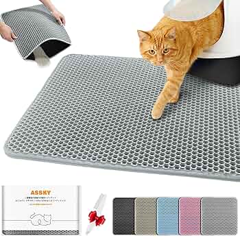 Amazon.co.jp: Assky 猫トイレマット、猫砂マット防水キャット