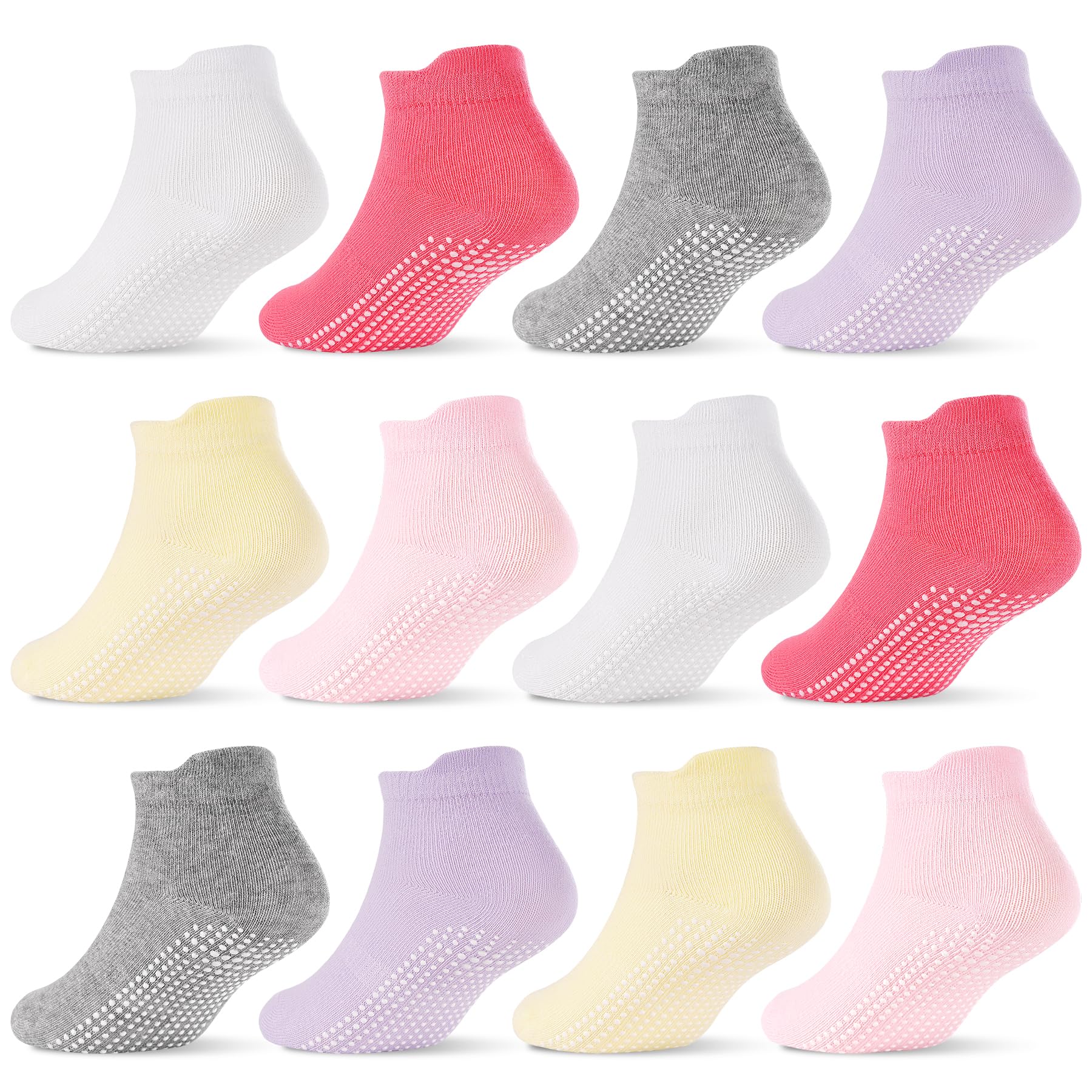 ARERWA Antirutschsocken Kinder 12 Paar Stoppersocken Baby ABS Socken Kinder Rutschsocken für 6-12 Monate 1-7 Jahre Mädchen