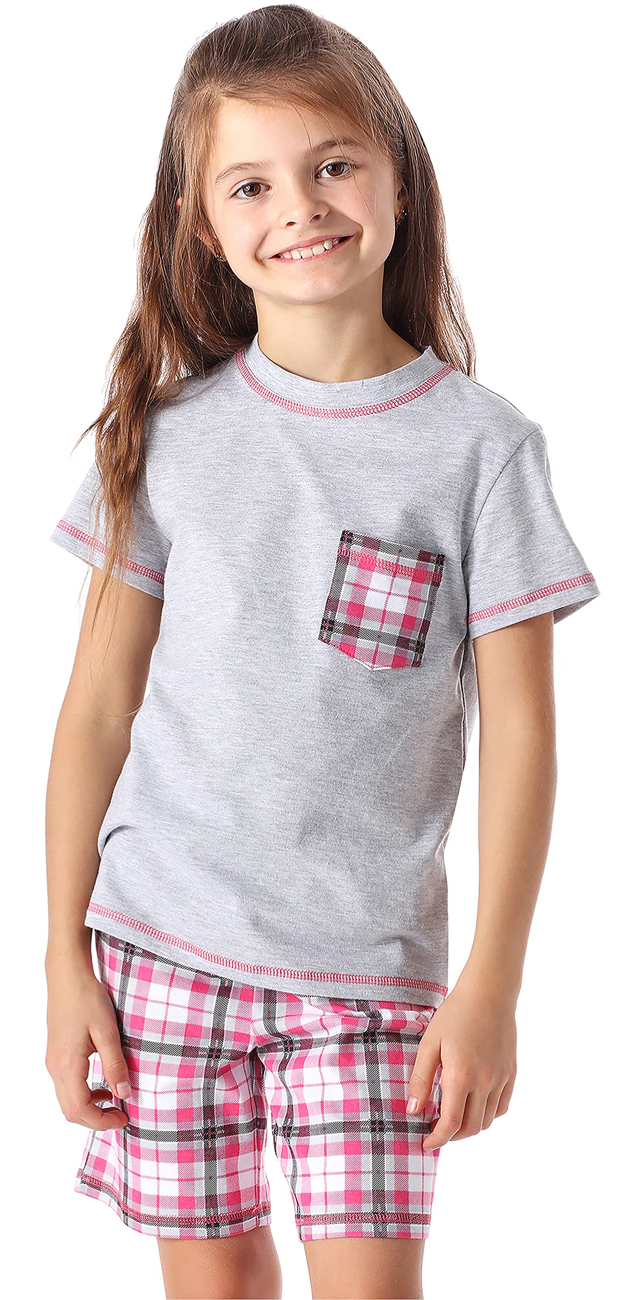 Merry Style Mädchen Schlafanzüge Kurz aus Baumwolle Pyjama Set MS10-292