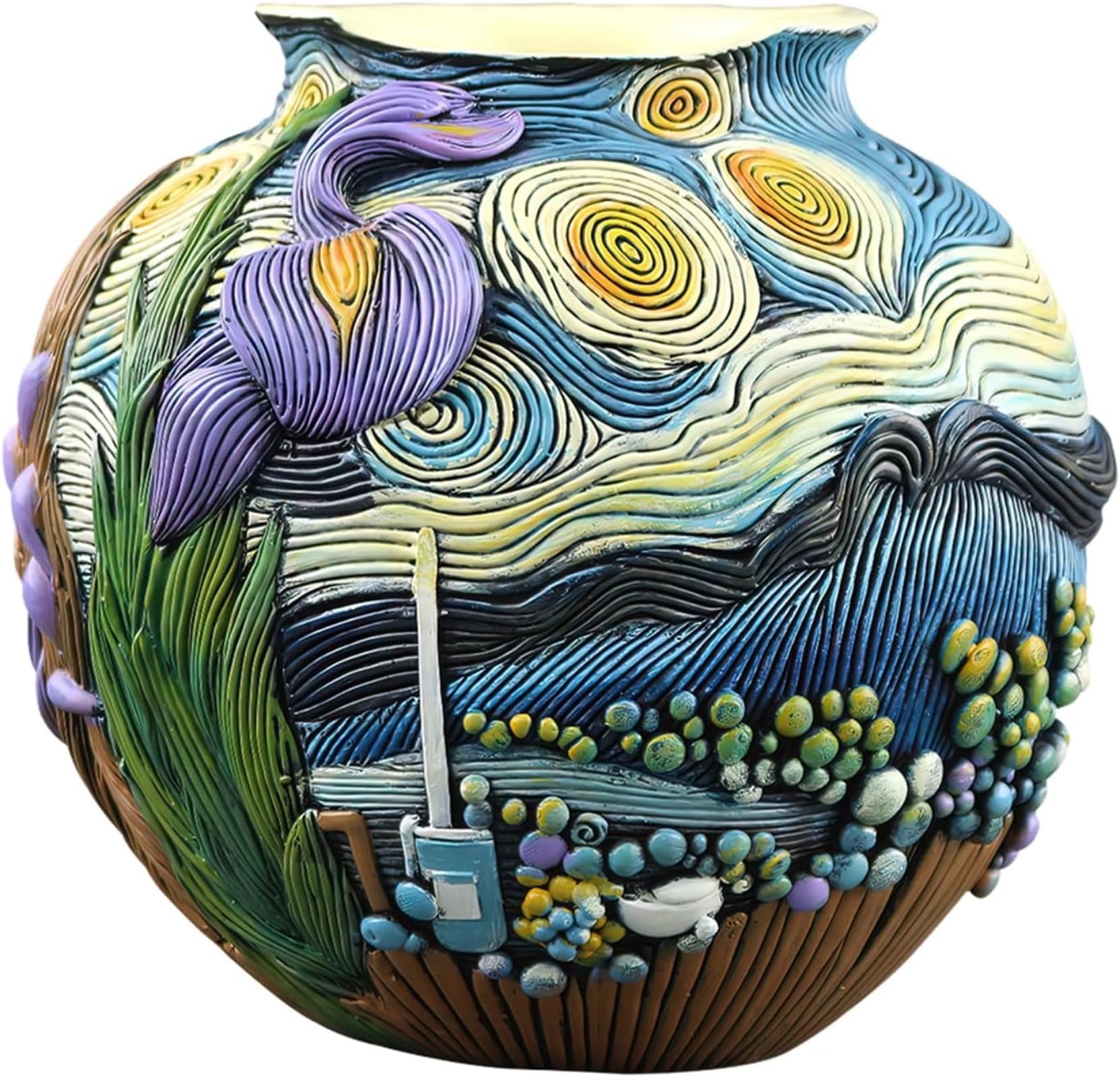 Starry Night Vase Plant Pot Unique Planters for Indoor Plants and Outdoor Plants - Unique Plant Pots and Vases for Home Decor Pot Comes with a