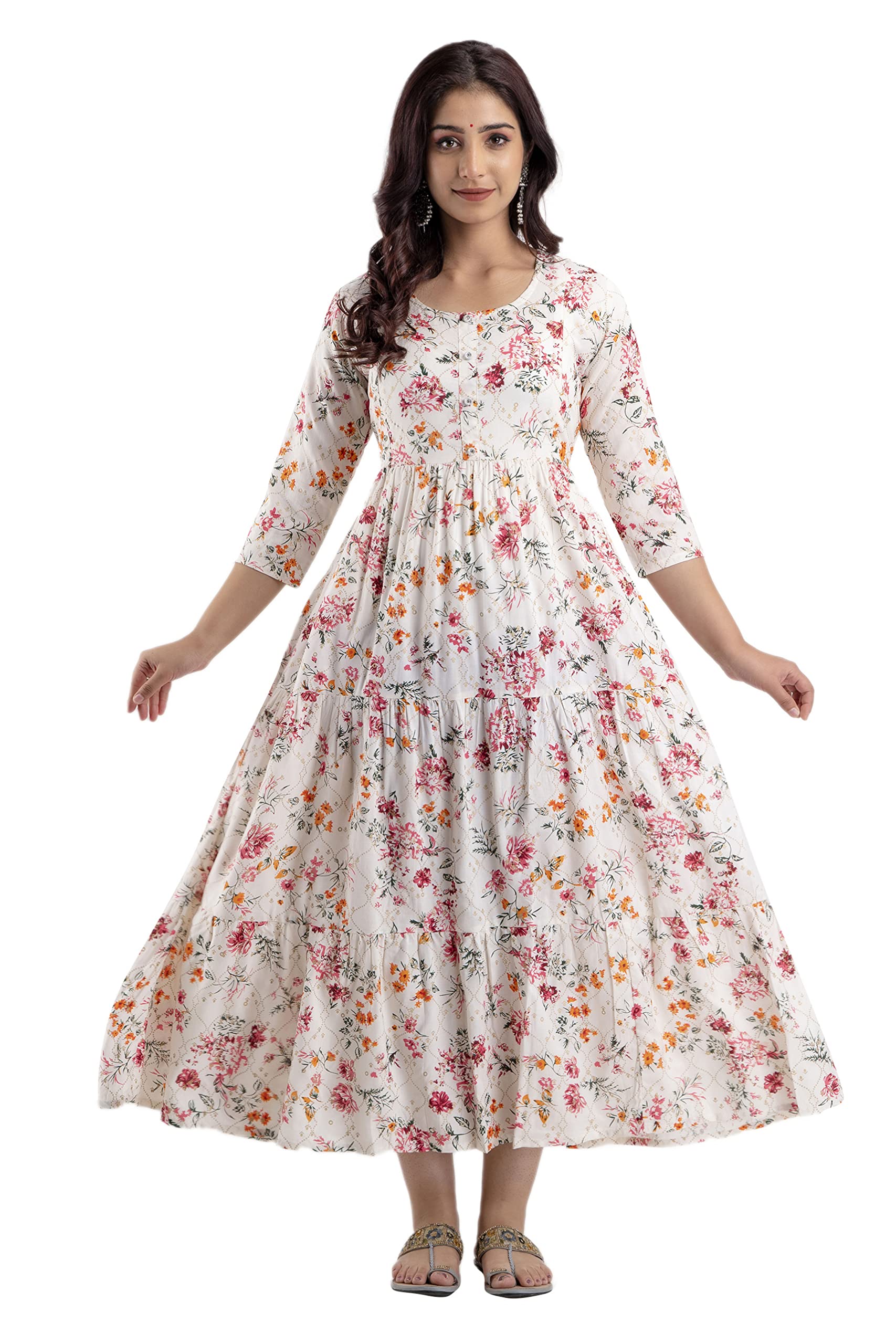 CHARNESTRayon Maternity Dress, Pregnancy Dress, Easy Breast Feeding, Breast Feeding Dress Zippers for Nursing Pre and Post Pregnancy, Comfortable Kurti for Pregnant Women