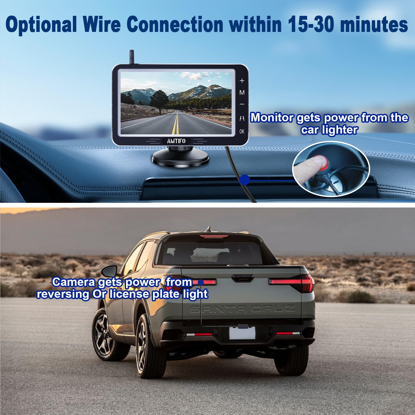 Wireless Backup Camera 5-inch for Truck: Easy to Install Back up Camera - HD 1080P Rear View Camera for Trucks SUVs