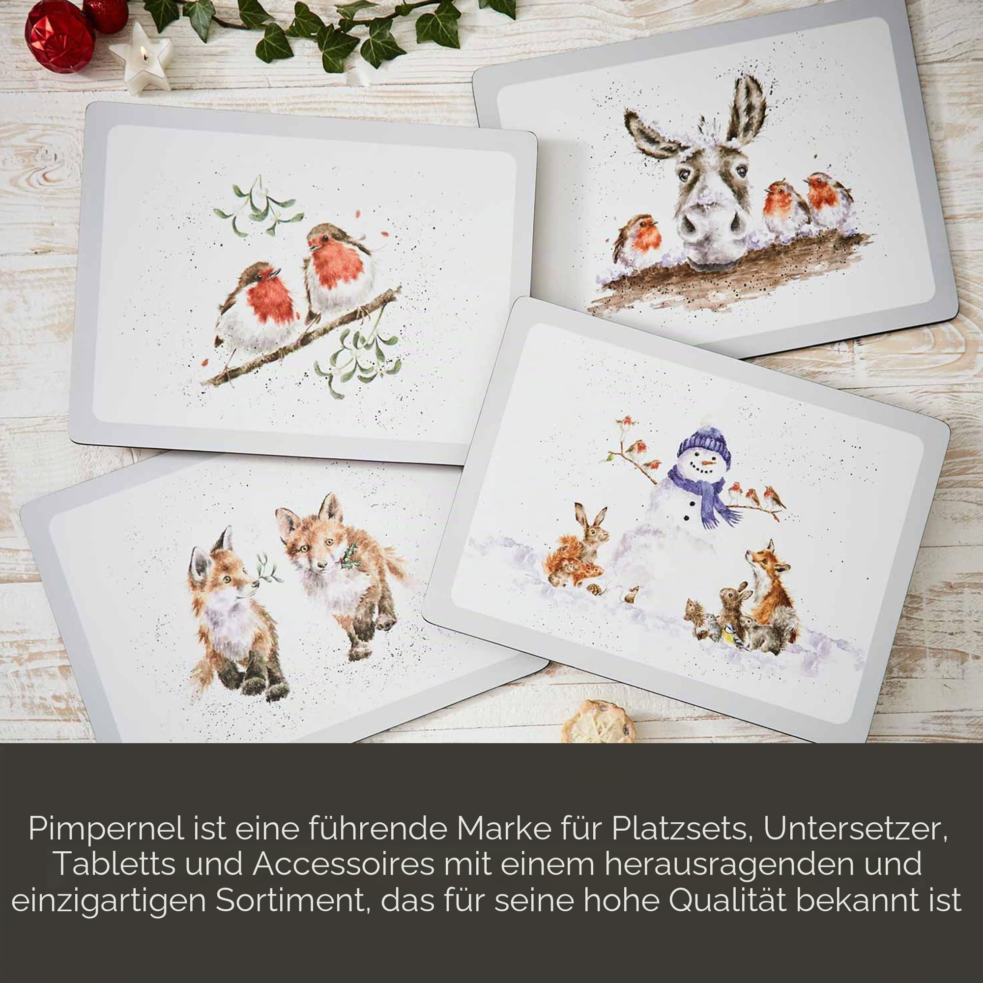 Pimpernel Wrendale Weihnachts-Tischsets, 6er-Set, Produktcode: X0010568976