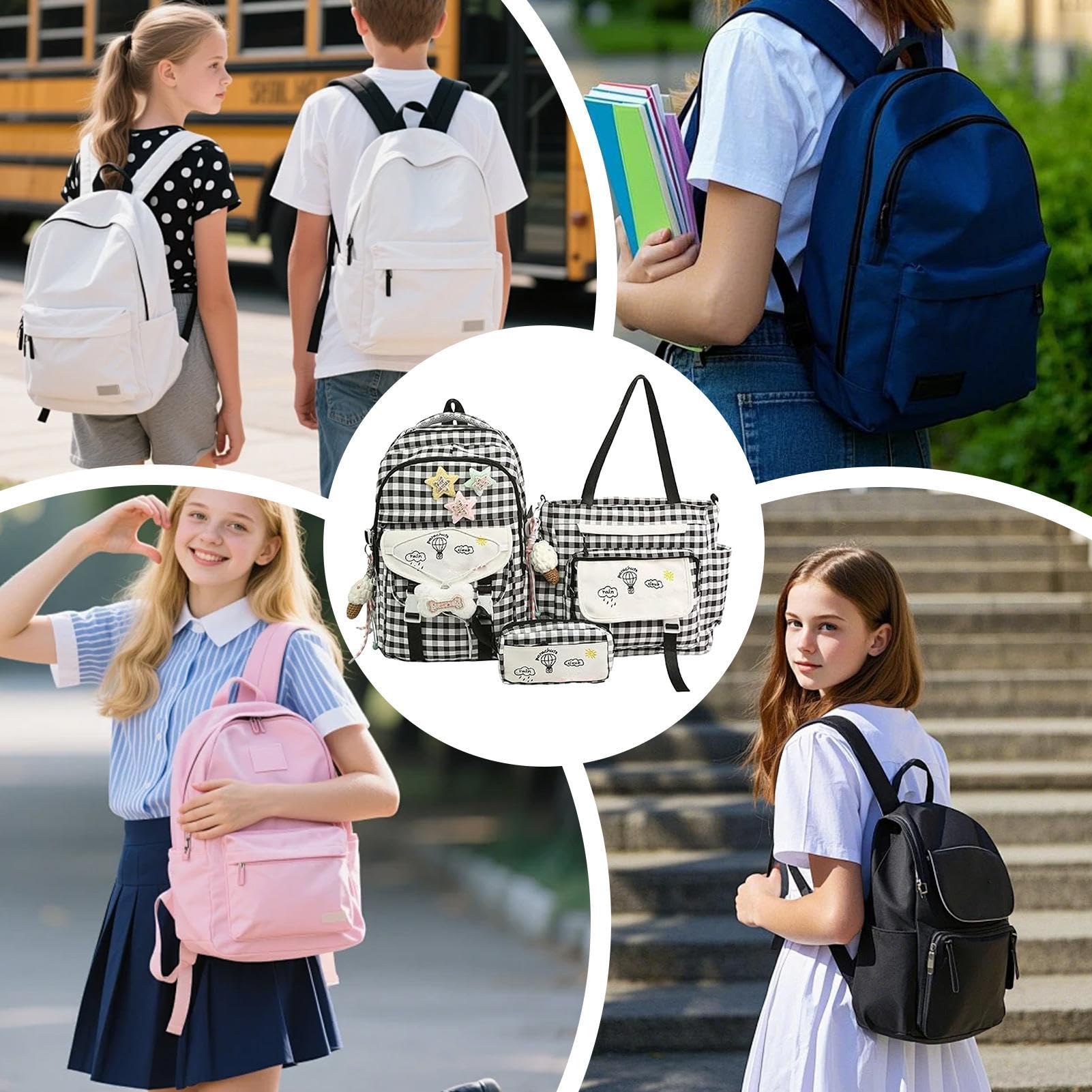 Genérico Mochila Linda De Niñas Impermeable Ligera Espaciosa Ajustable