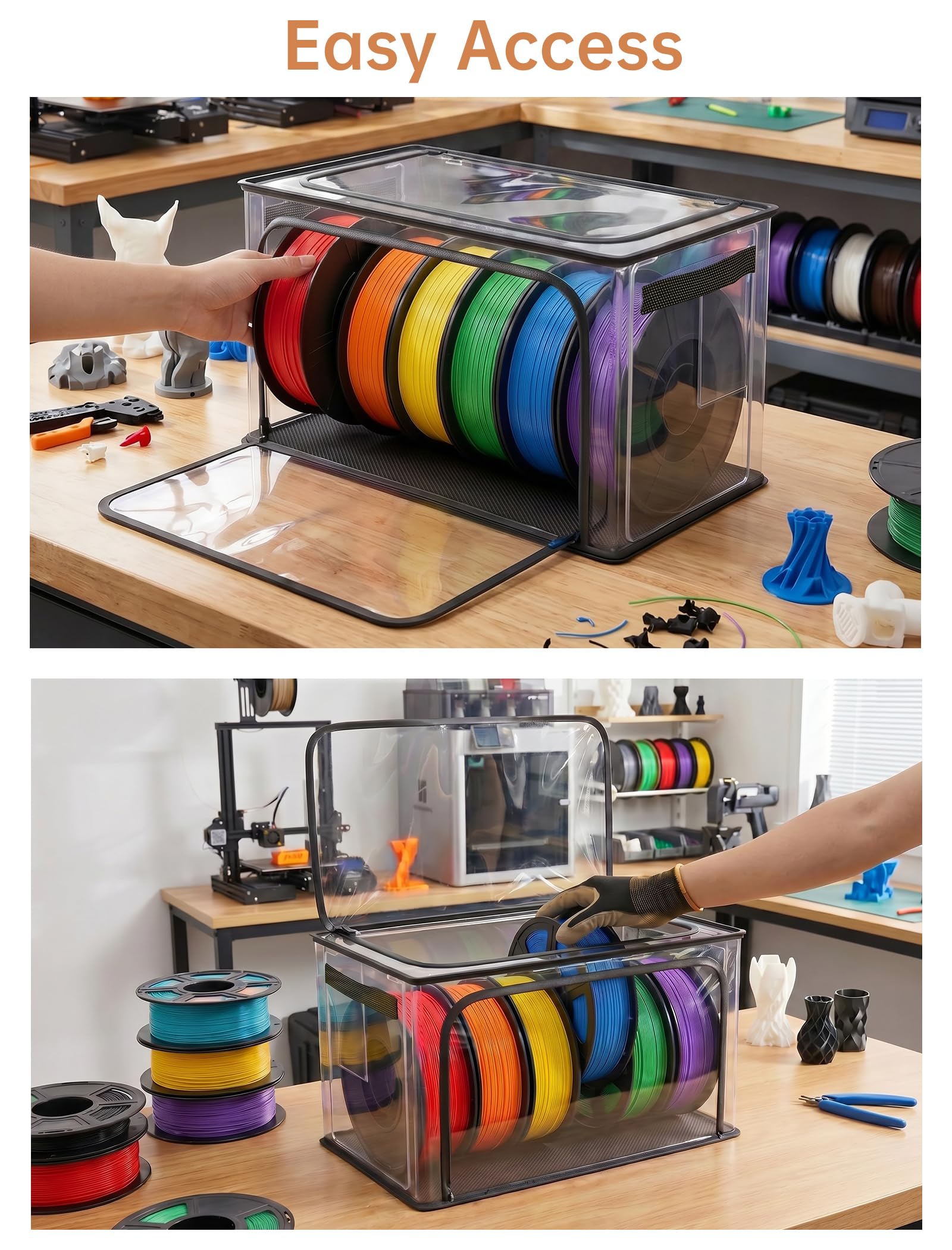 Worek do przechowywania filamentu do drukarki 3D – PCW, składany, 4 sztuki