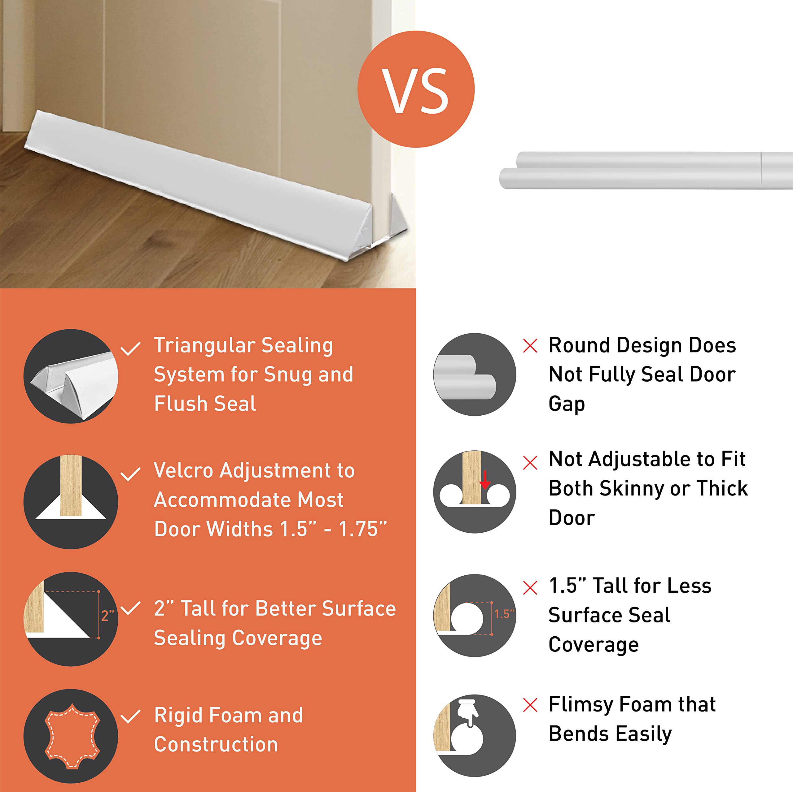 Buy Absolute Living Triangular Door Draft Stopper Snug and Flush