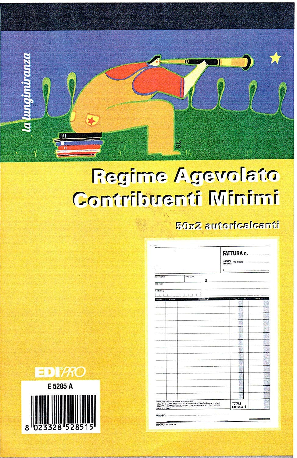Blocco Fatture Sanitarie Edipro - 50 Fogli Doppi Per Regime Forfettario, Formato 22x15 Cm - Foto 6
