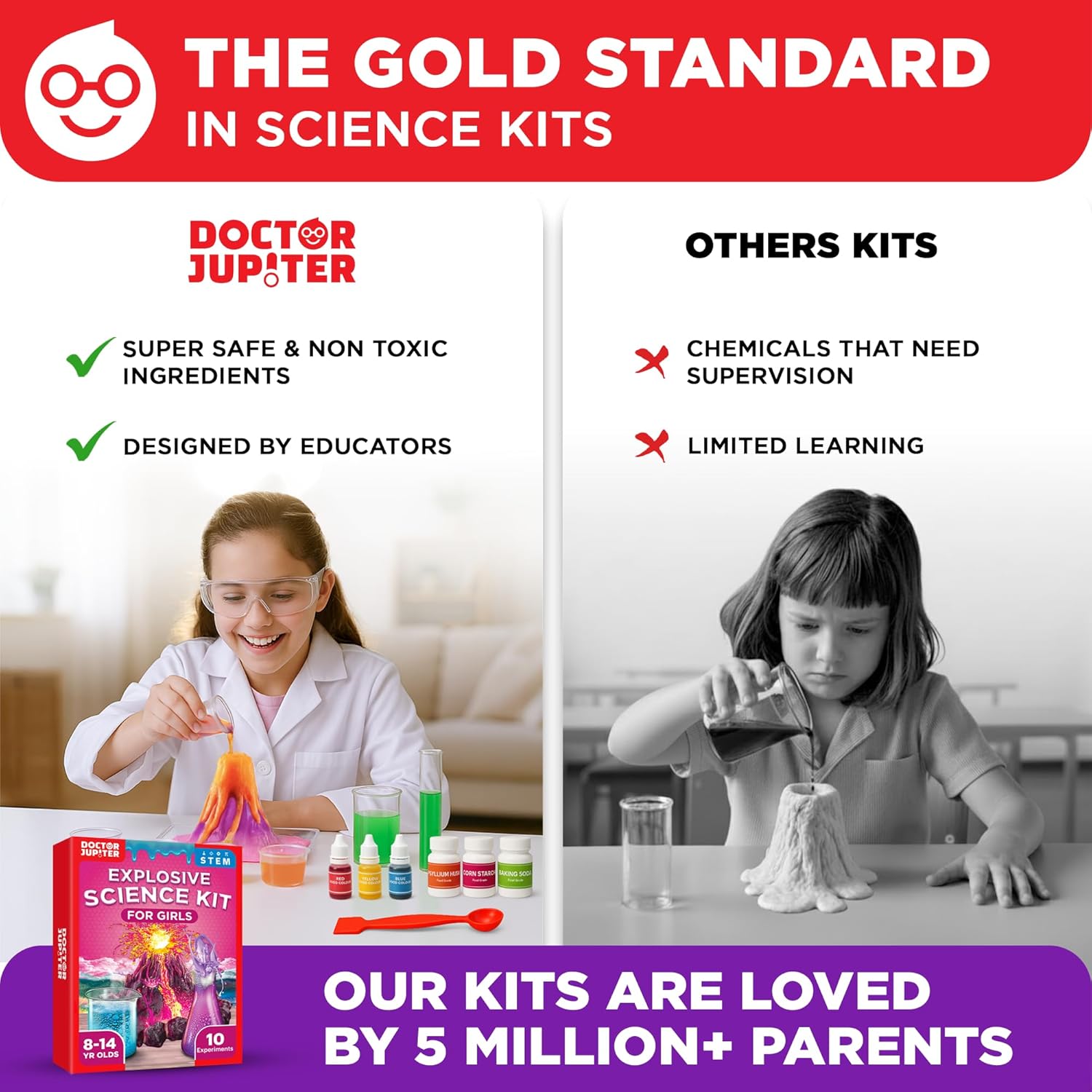 Doctor Jupiter Explosive Science Kit for Girls Ages 8-10-12-14 | Birthday Gift Ideas for 8,9,10+ Year Olds | Chemistry Set, STEM Toy Kit with 10 Experiments | Learning & Educational Projects - Image 8
