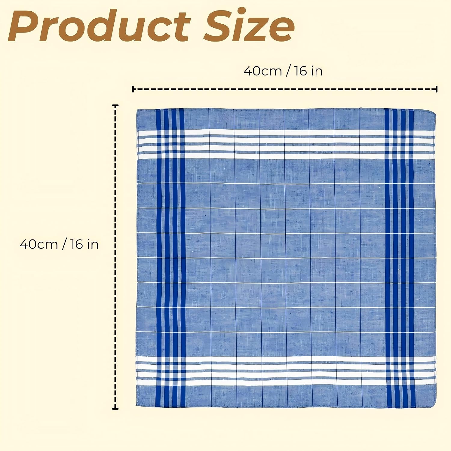12 Pack Men's Handkerchiefs for Men Classic Assorted 16 Inch Large Mens Pocket Square Hankies Gents Hankerchieves