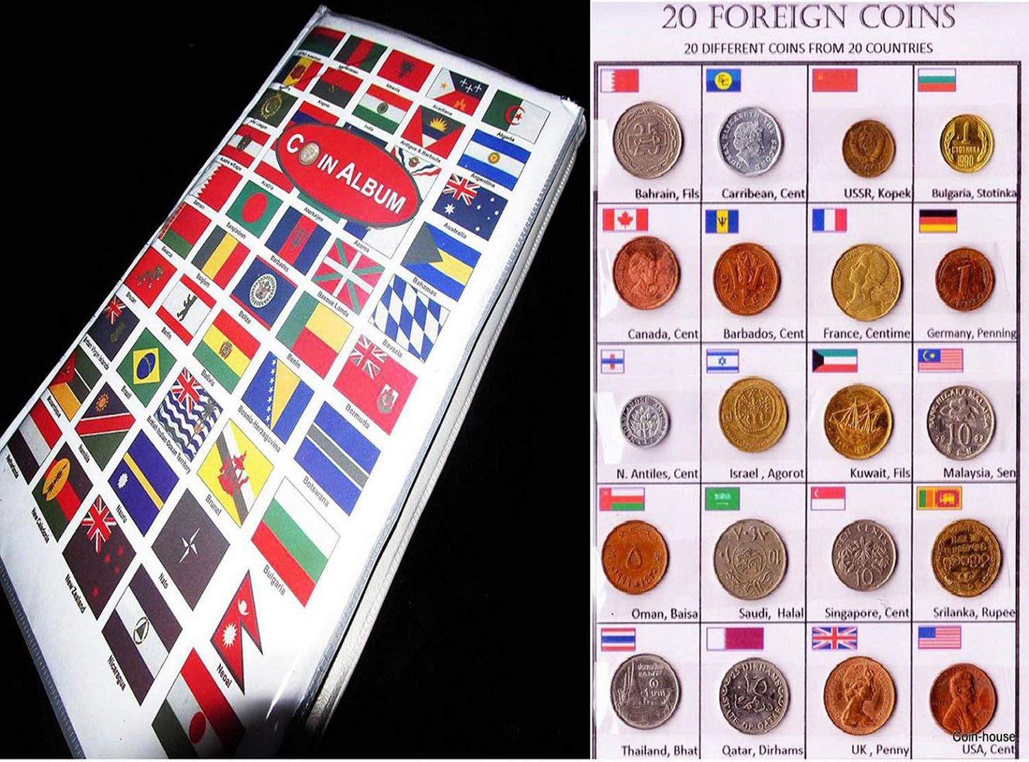 GOLD MINT Coin Album 120 Holders with 20 Different Countries Asia