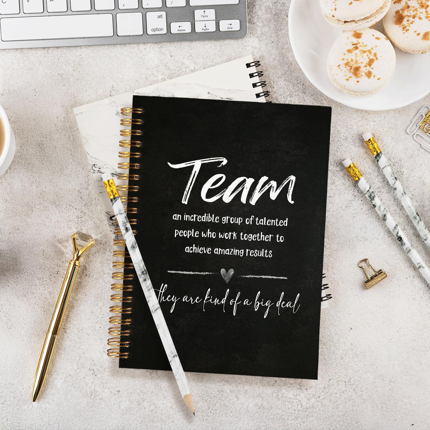 MOFUYU Cuaderno de agradecimiento del equipo, regalos de agradecimiento, cuaderno de reuniones para el trabajo con tapa dura, diario en espiral para compañeros de trabajo, suministros de construcción
